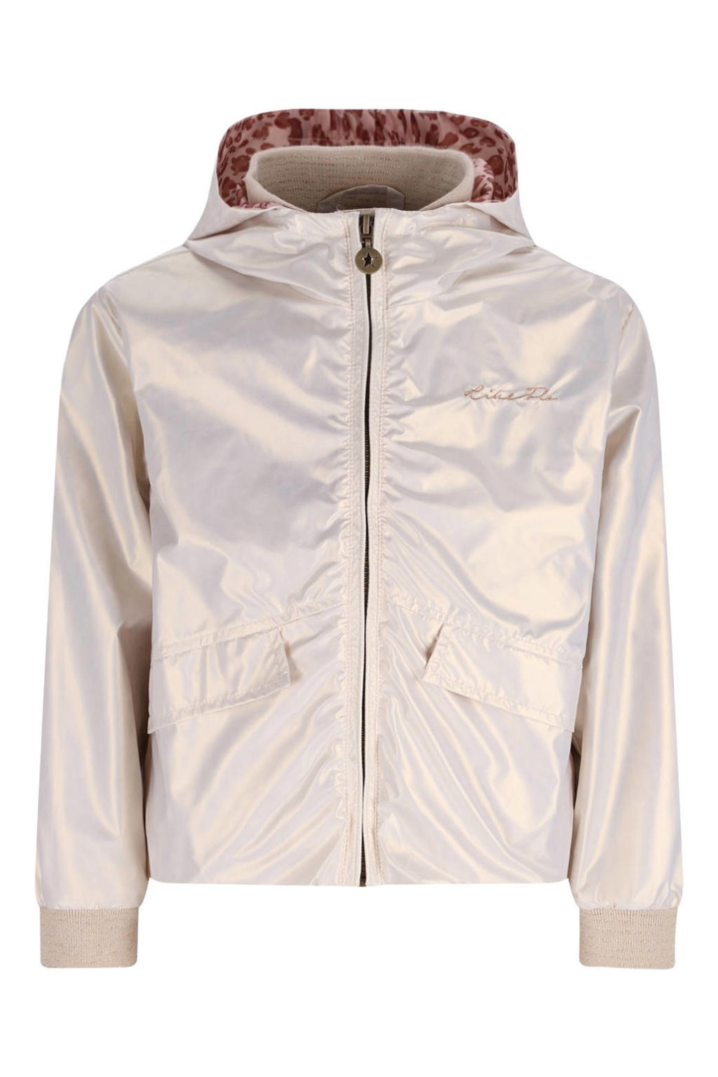 Gouden meisjes Like Flo zomerjas van polyester met effen, lange mouwen, capuchon, ritssluiting en geribde boorden