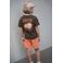 Like Flo Boys T-shirt met backprint donkergroen