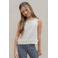 Like Flo gestreepte mouwloze top goud