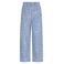 Like Flo straight leg jeans met panterprint light blue denim