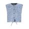 Like Flo gilet met panterprint light blue denim