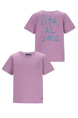 T-shirt met backprint lila