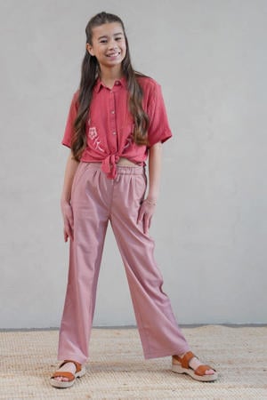 straight casual broek oudroze