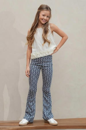 flared casual broek donkerblauw