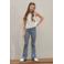 Like Flo flared casual broek donkerblauw
