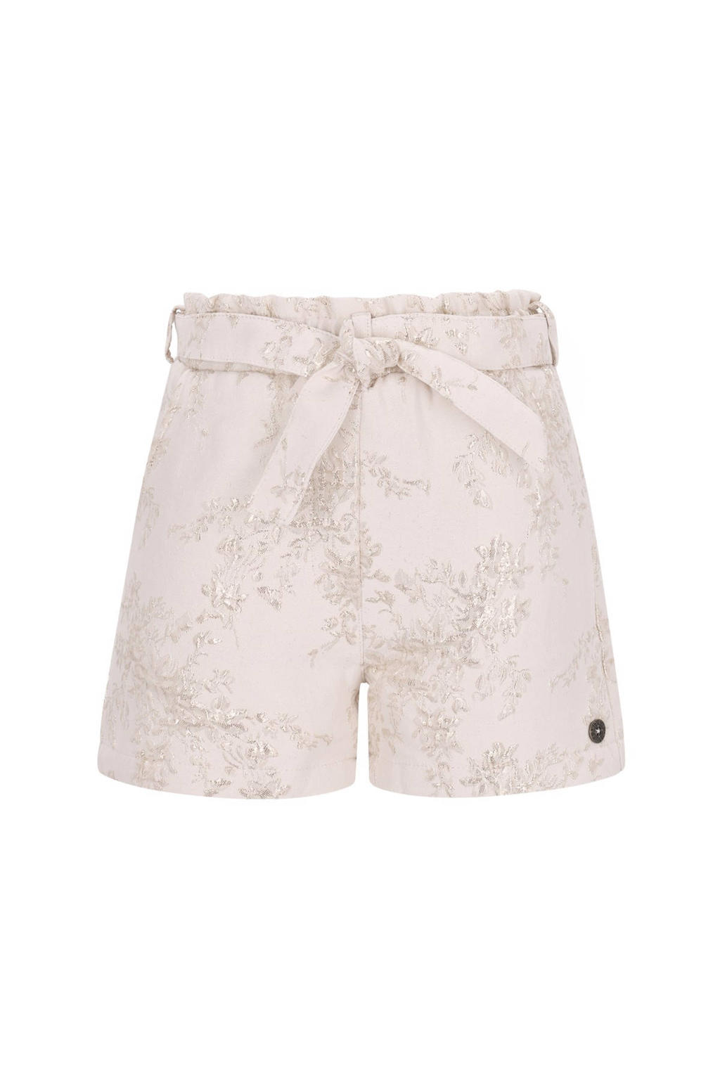 Gouden meisjes Like Flo regular gebloemde casual short van polyester met elastische tailleband