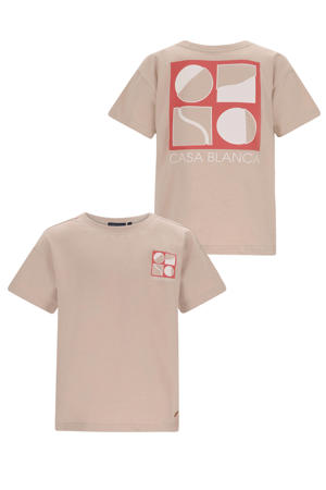 T-shirt met backprint beige