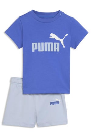 T-shirt + korte broek blauw