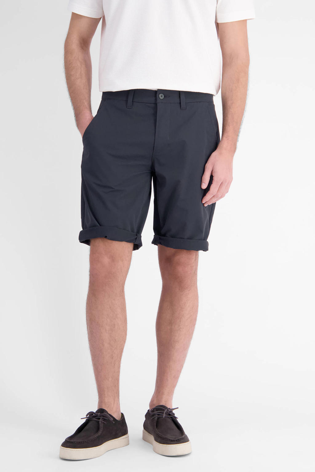 LERROS regular fit chino short - donkerblauw