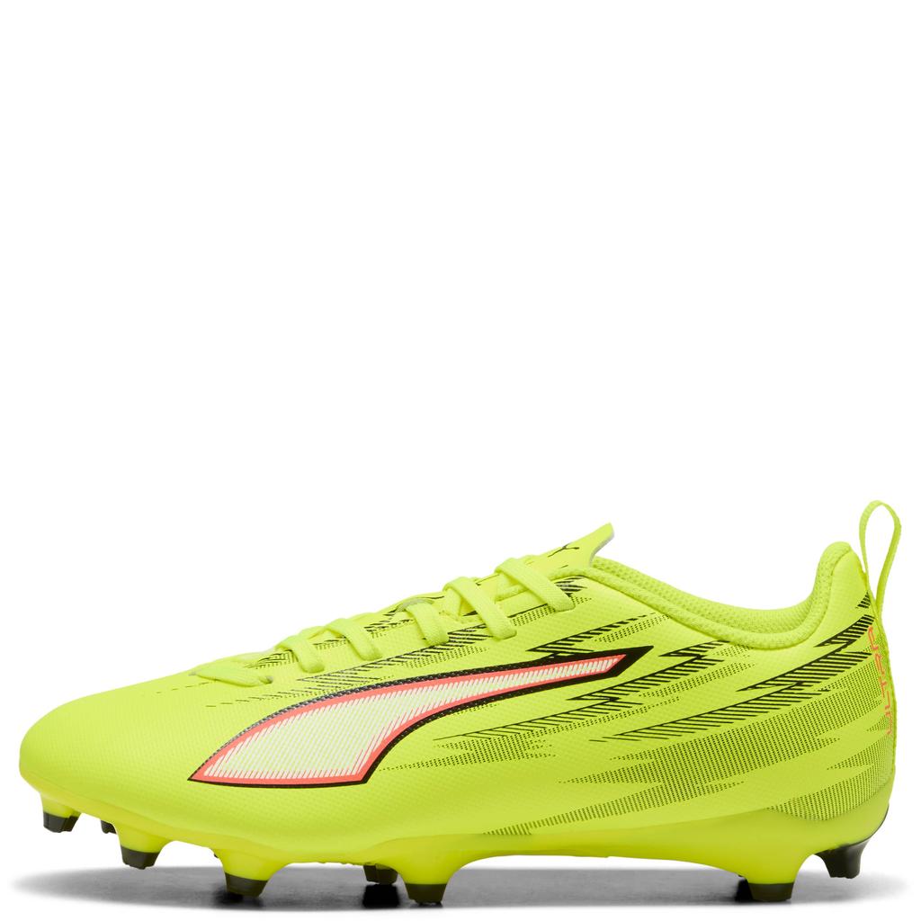 Geel en zwarte jongens en meisjes Puma Ultra 6 Play voetbalschoenen van imitatieleer/voering: mesh/voetbed: eva