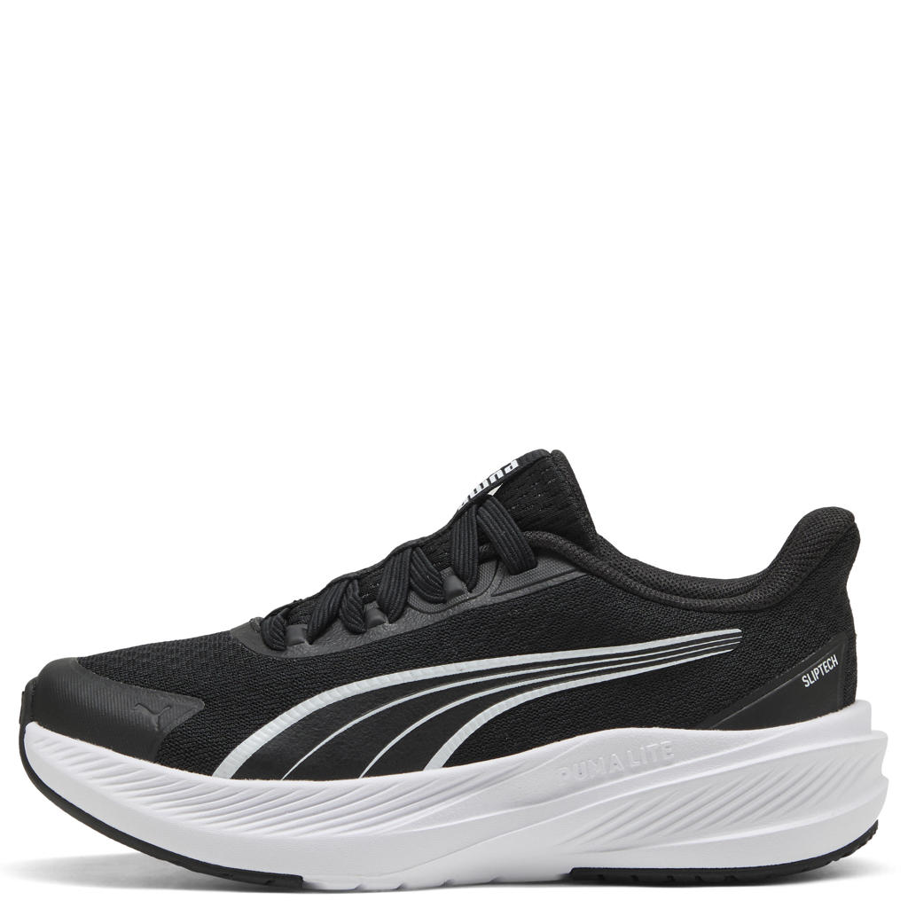 Zwart en witte jongens en meisjes Puma Dasher Lite mesh sneakers SlipTECH van mesh-pu/voering: mesh/voetbed: eva met elastische veters