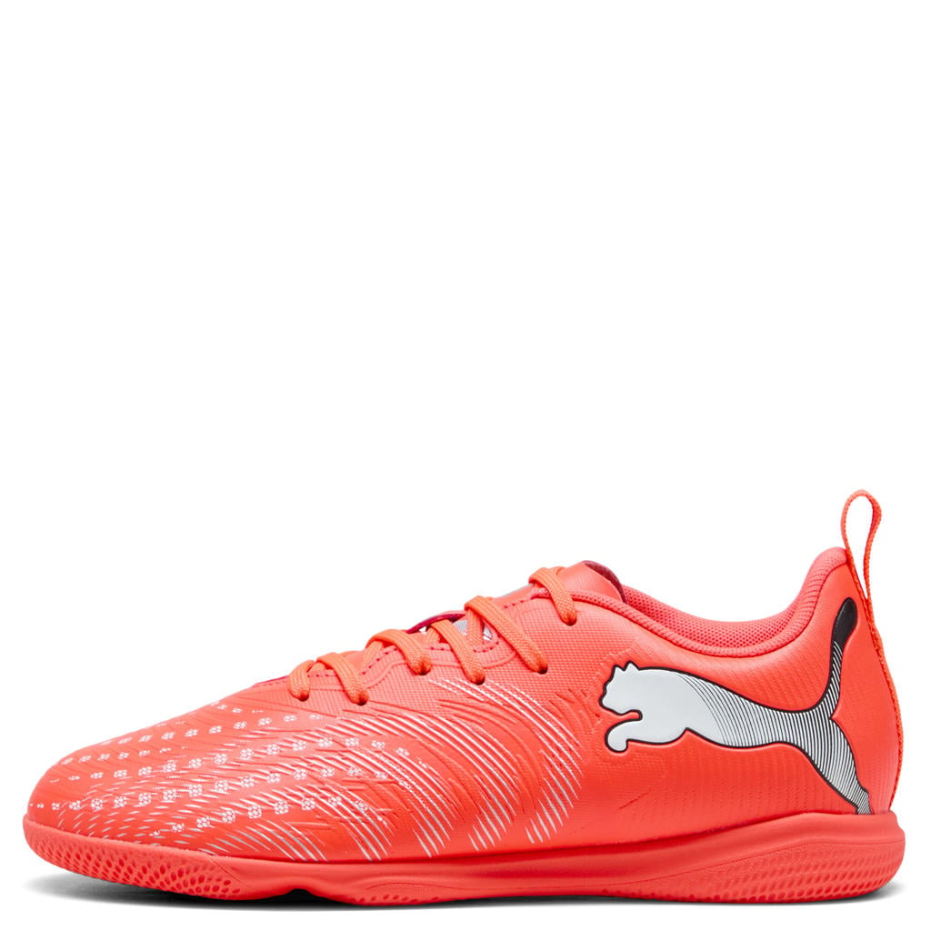 Oranje jongens en meisjes Puma Future 9 Play junior voetbalschoenen van imitatieleer/voering: mesh/voetbed: eva