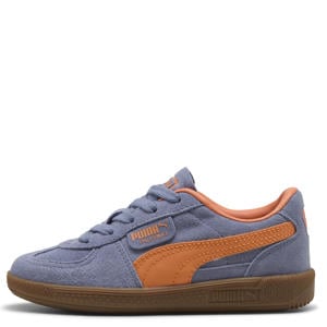 Palermo leren sneakers grijs/oranje