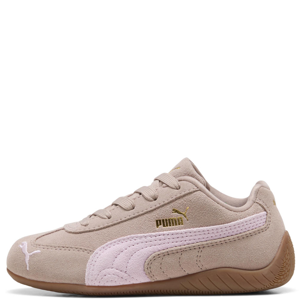 Oudroze en roze jongens en meisjes Puma Speedcat OG suede sneakers met veters