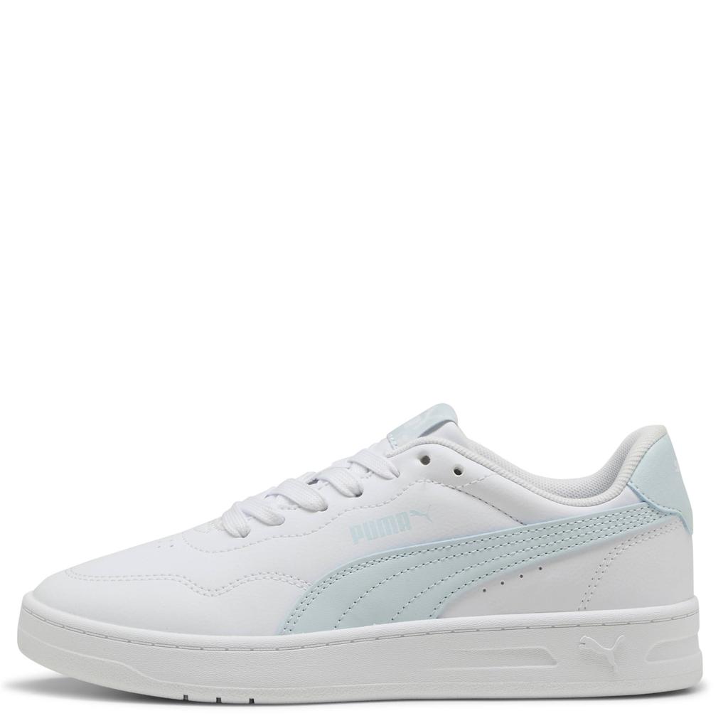 Wit en lichtblauwe jongens en meisjes Puma Court Lally sneakers van imitatieleer/voering: mesh/voetbed: eva met veters
