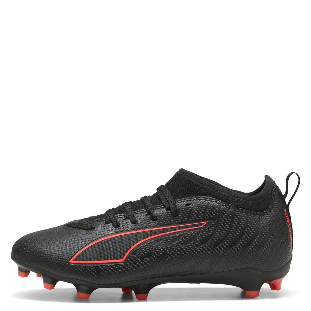 Zwart en rode jongens en meisjes Puma Ultra 6 Match junior voetbalschoenen van imitatieleer/voering: mesh/voetbed: eva