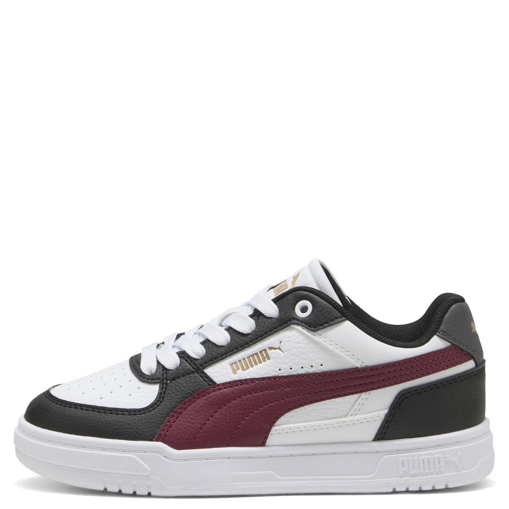 Zwart, donkerrood en witte jongens en meisjes Puma Caven III sneakers van imitatieleer/voering: mesh/voetbed: eva met veters