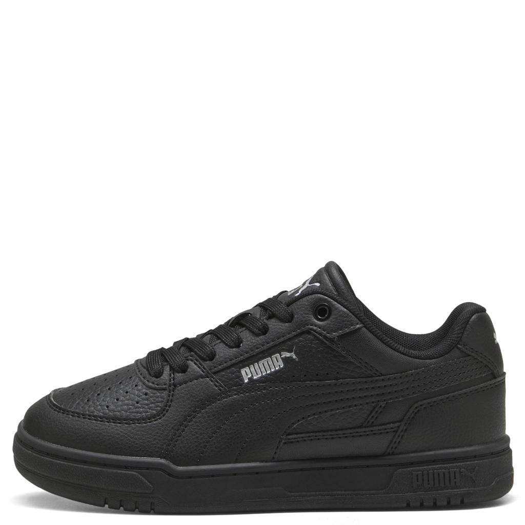 Zwarte jongens en meisjes Puma Caven III sneakers van imitatieleer/voering: mesh/voetbed: eva met veters
