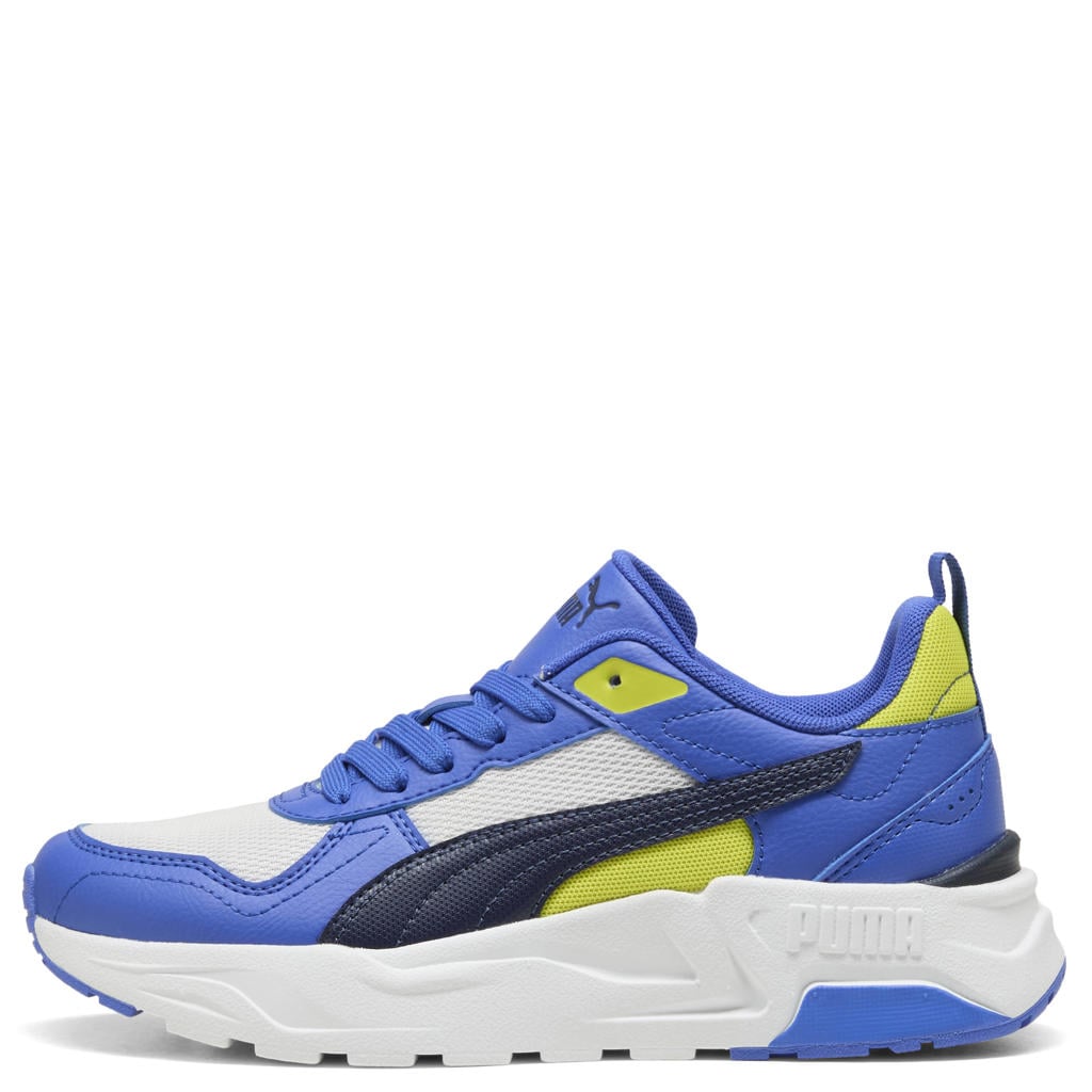 Lichtgrijs en blauwe jongens en meisjes Puma Trinity 2 sneakers van mesh-pu/voering: mesh/voetbed: eva met veters
