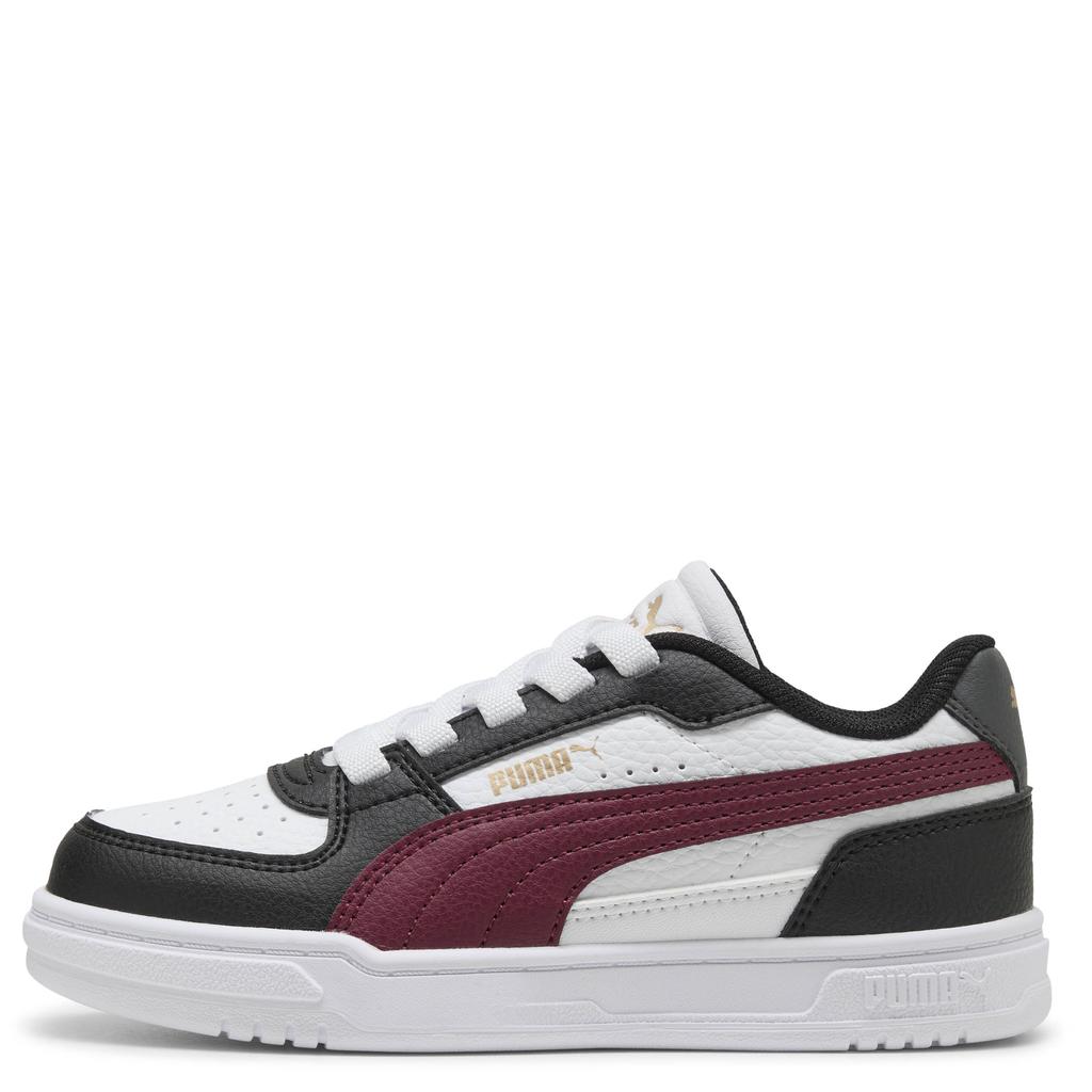 Wit, zwart en donkerrode jongens en meisjes Puma Caven III sneakers van imitatieleer/voering: mesh/voetbed: eva met veters