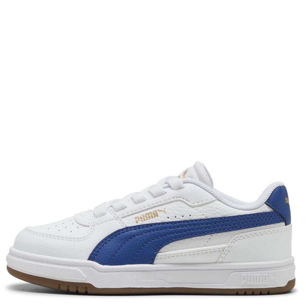 Wit en kobaltblauwe jongens en meisjes Puma Caven III sneakers van imitatieleer/voering: mesh/voetbed: eva met veters