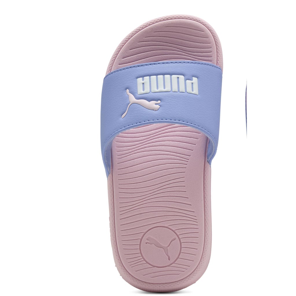 Lila en roze jongens en meisjes Puma Cool Cat 2.0 badslippers van rubber