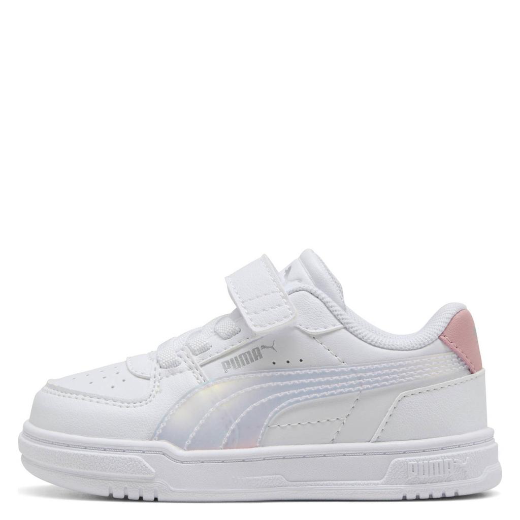 Witte jongens en meisjes Puma Caven III Holo 2.0 sneakers van imitatieleer/voering: mesh/voetbed: eva met veters