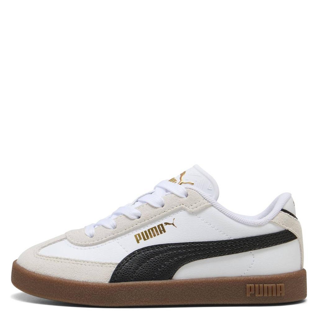 Wit, beige en zwarte jongens en meisjes Puma Club II Era suede sneakers met veters