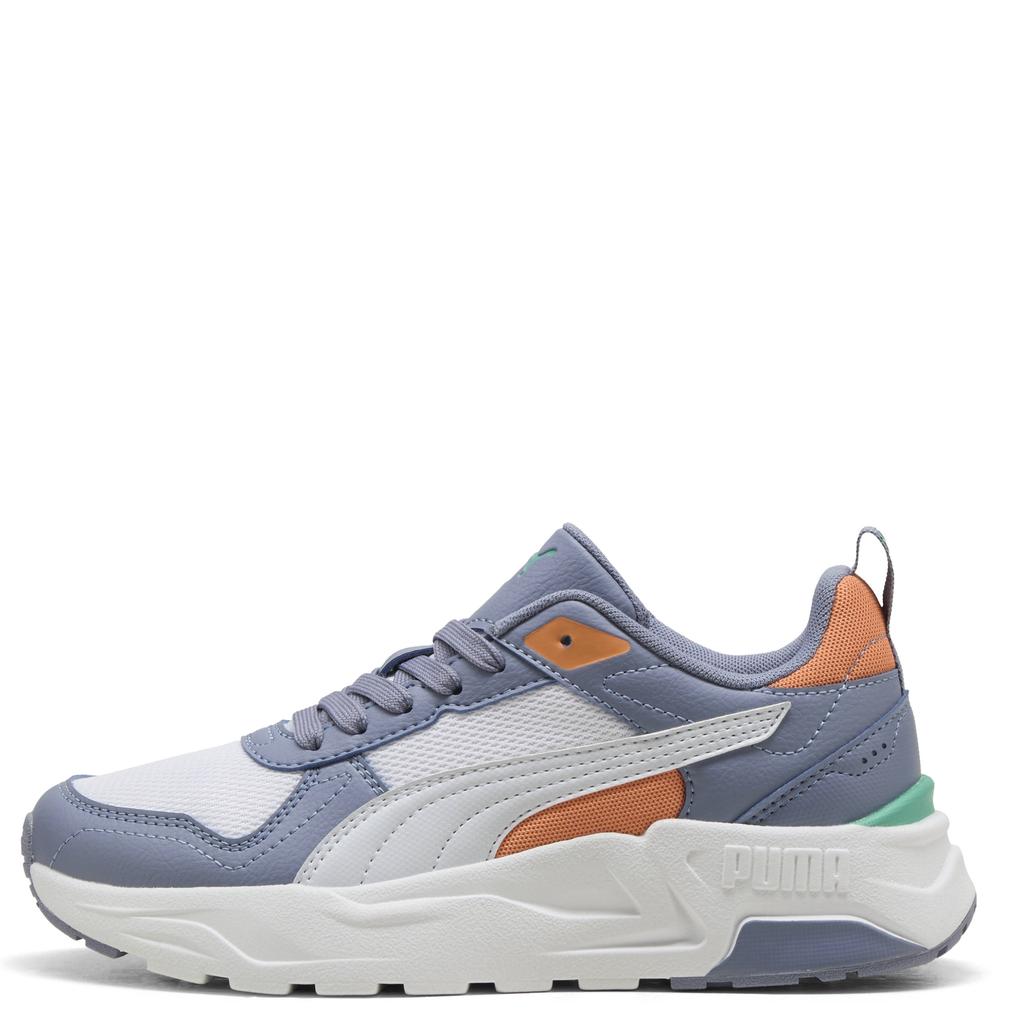 Grijs, wit en zilverkleurige jongens en meisjes Puma Trinity 2 LT sneakers blauw van mesh-pu/voering: mesh/voetbed: eva met veters
