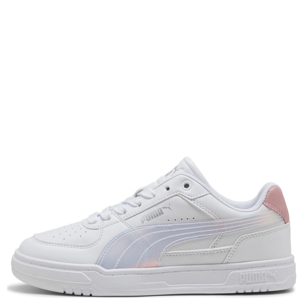 Witte jongens en meisjes Puma Caven III Holo 2.0 sneakers van imitatieleer/voering: mesh/voetbed: eva met veters