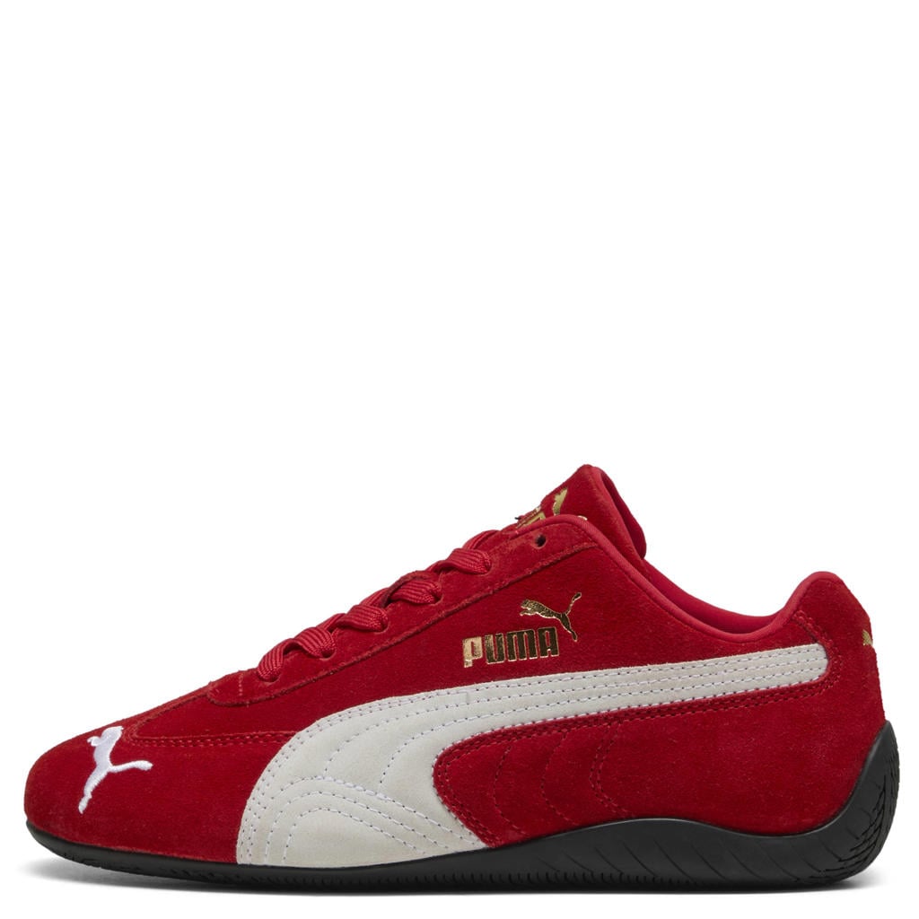 Rood en witte jongens en meisjes Puma Speedcat OG sneakers van suède/voering: mesh/voetbed: eva met veters