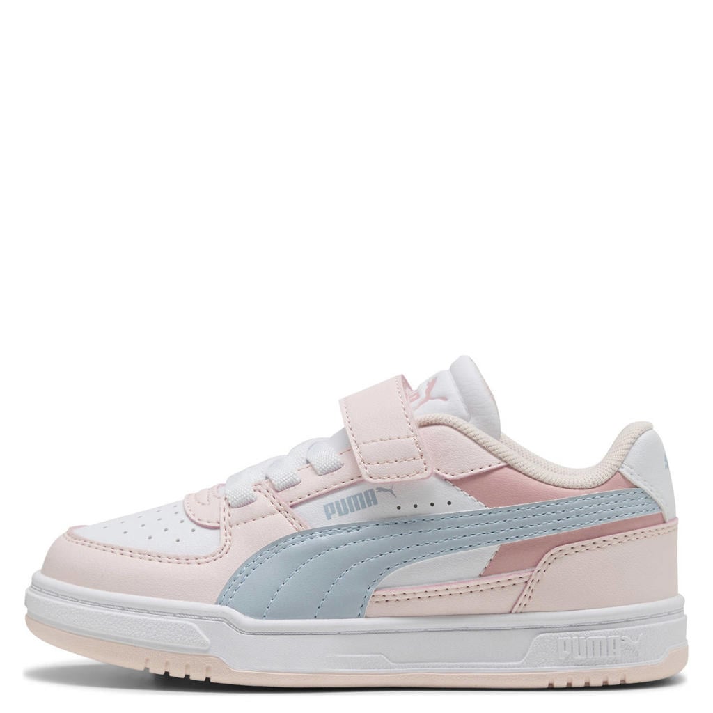 Lichtroze, lichtblauw en witte jongens en meisjes Puma Caven III Block mesh sneakers van mesh-pu/voering: mesh/voetbed: eva met veters
