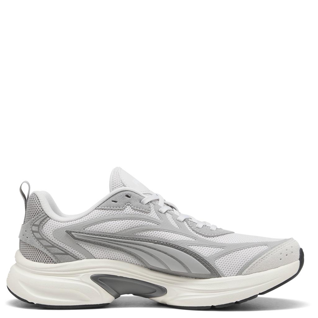 Grijs en lichtgrijze unisex Puma Softride Escalate mesh sneakers van mesh-pu/voering: mesh/voetbed: eva met veters
