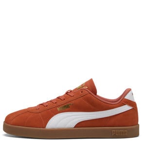 Club II suede sneakers roodbruin/wit