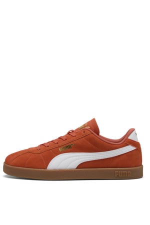 Club II suede sneakers roodbruin/wit