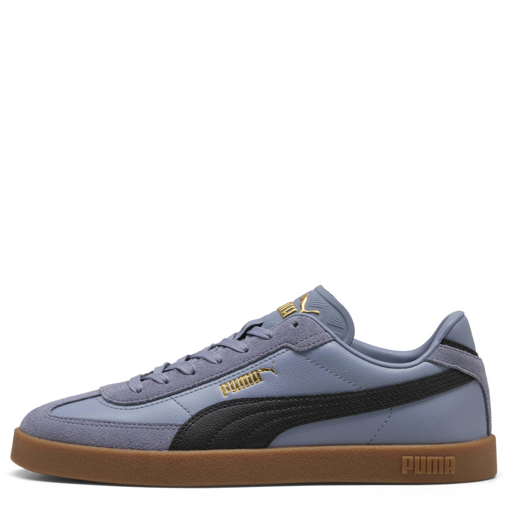 Grijs en zwarte unisex Puma Club II Era suede sneakers met veters
