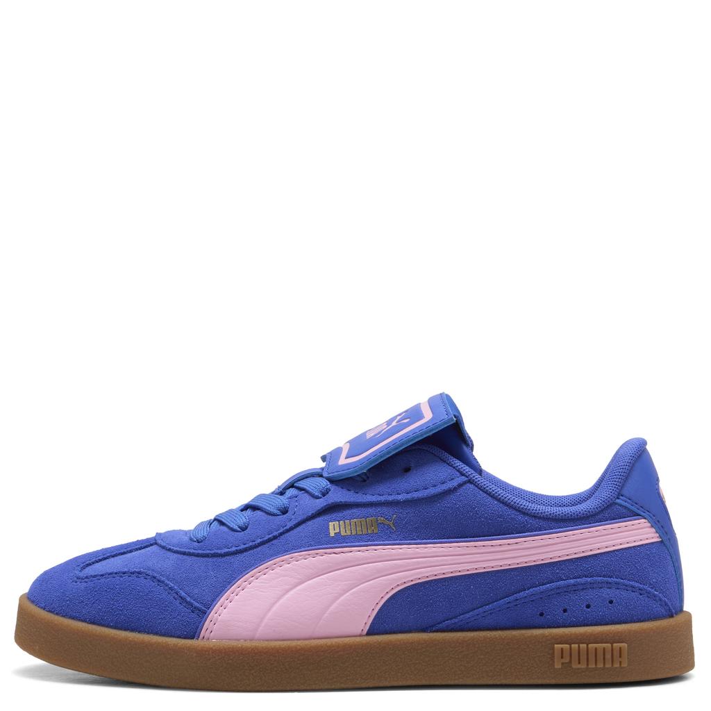 Kobaltblauw en roze dames Puma Club Azura suede sneakers van imitatie suede/voering: mesh/voetbed: eva met veters