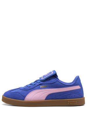 Club Azura suede sneakers kobaltblauw/roze