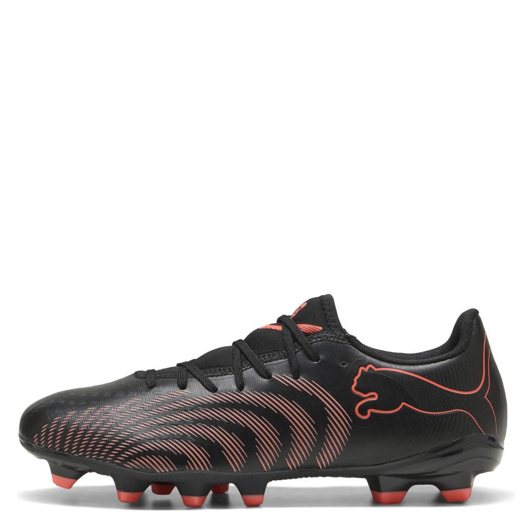 Zwart en rode unisex Puma Future 9 Play senior voetbalschoenen van imitatieleer/voering: mesh/voetbed: eva