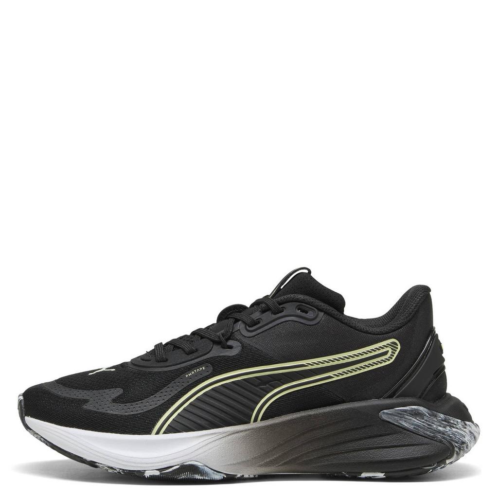 Zwart en gele dames Puma PWR Hybrid fitness schoenen van mesh-pu/voering: mesh/voetbed: eva met veters