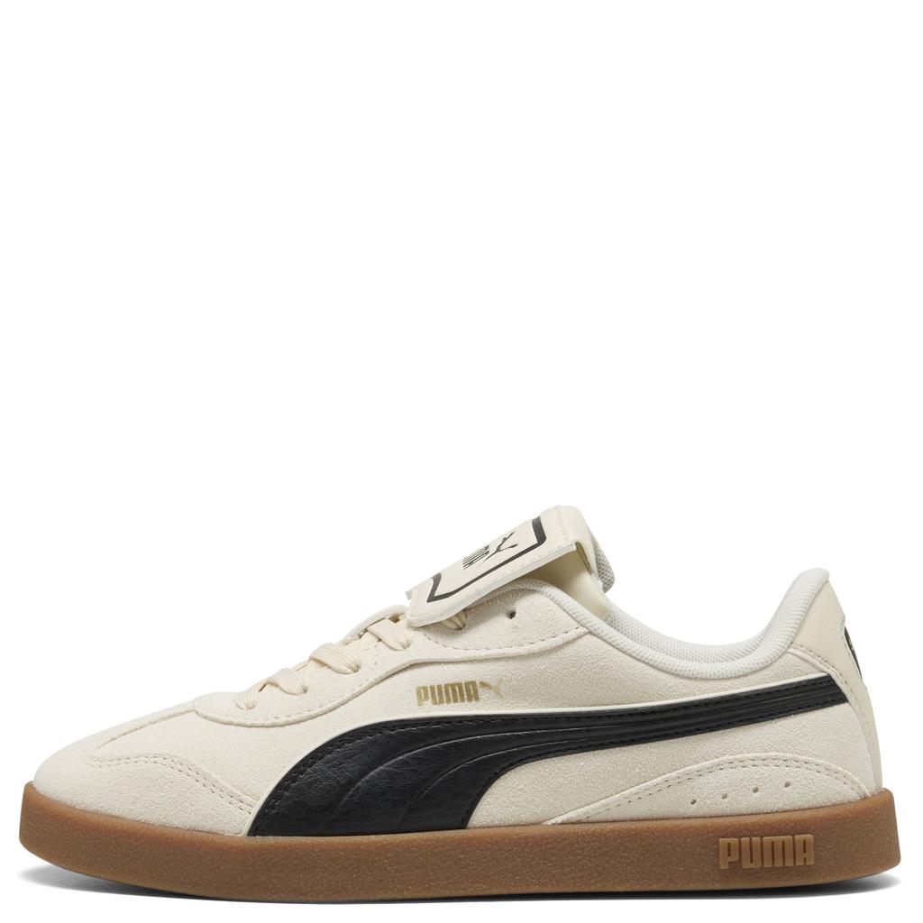 Ecru en zwarte dames Puma Club Azura suede sneakers van imitatie suede/voering: mesh/voetbed: eva met veters