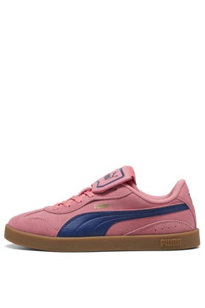 Club Azura suede sneakers roze/kobaltblauw