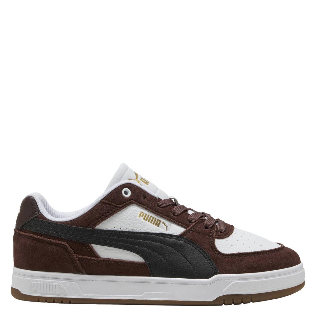 Donkerbruin, wit en zwarte unisex Puma Caven III OG sneakers van imitatieleer-suède/voering: mesh/voetbed: eva met veters