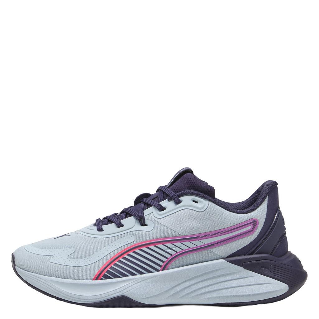 Wit, paars en roze heren Puma PWR Hybrid hardloopschoenen met veters