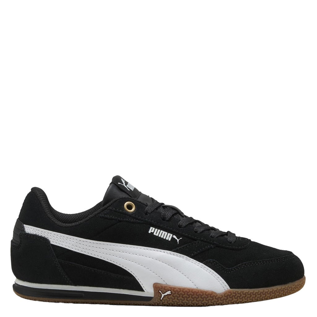 Zwarte dames Puma Bella Donna suede sneakers met veters