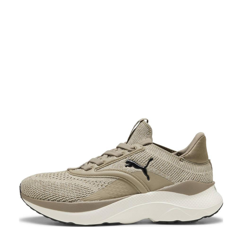 Zandkleurige dames Puma Softride Mayve Mayve hardloopschoenen van mesh-pu/voering: mesh/voetbed: eva met veters