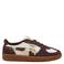 Puma Palermo Cow leren sneakers met koeienprint ecru/bruin