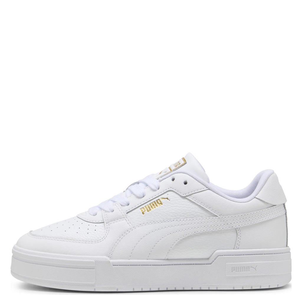 Witte unisex Puma CA Pro Classic II leren sneakers met veters
