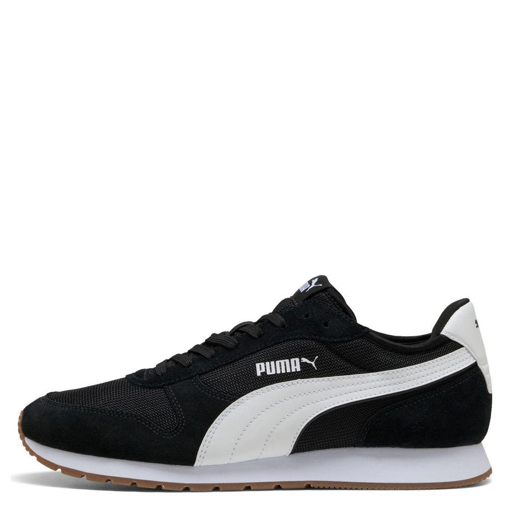 Zwart en witte unisex Puma St Miler sneakers van mesh-suède/voering: mesh/voetbed: eva met veters