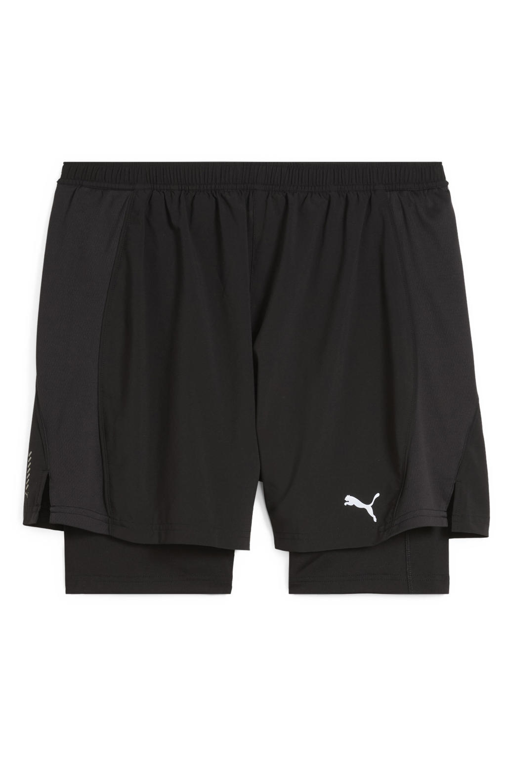 Zwarte heren Puma hardloopshort Run Velocity 2in1 van polyester met regular waist
